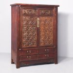19th Century or Earlier Carved Hardwood Chinese Cupboard