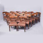 Set of 20 Scottish Victorian Mahogany Dining Chairs