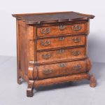 Dutch Bombe Shaped Walnut Chest