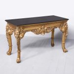 Georgian Style Free-Standing Marble-Topped Gilded Hall or Serving Table