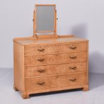 Whytock & Reid Golden Coloured Ash and Satin Birch Chest of Drawers with Mirror