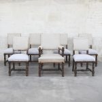 Set of 7 Quality Walnut Dining Chairs Stamped ‘Gillows’ Including One Carver