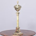 Victorian Onyx and Brass Lamp