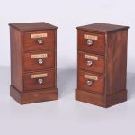 Pair of Mahogany Lampstands or Bedside Lockers made from Apothecary Drawers
