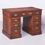 Neat-Sized Free-Standing Mahogany Kneehole Writing Desk