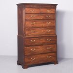 Chippendale Period Secretaire Chest on Chest