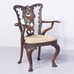 A Quality George II Style Carved Mahogany Armchair