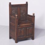 Attractive Gothic Style Oak Hall Chair