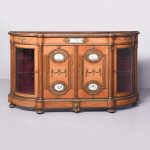 Large French Porcelain Mounted Credenza