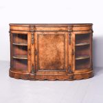 Attractive Mid-Victorian Inlaid Figured Walnut Credenza/Cabinet
