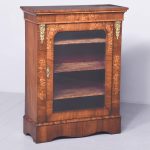 Quality Marquetry Inlaid Walnut Pier Cabinet in Pristine Condition