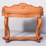 Serpentine Shaped Oak Hall Table