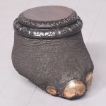 Carved Circular Footstool