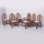 Set of 8 (6 + 2) Edwardian Period Hepplewhite Mahogany Dining Chairs