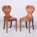 Pair of Regency Mahogany Hall Chairs