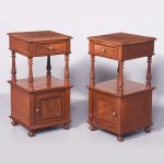 Tall Pair of Victorian Mahogany Cabinets/Lampstands