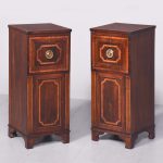 Pair of Late Georgian Inlaid Mahogany Pedestals