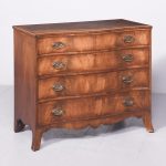 George III Style Inlaid Mahogany Serpentine Fronted Chest of Drawers