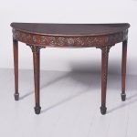 Exceptional Quality Georgian, Adam-Style Demi-Lune Hall or Side Table