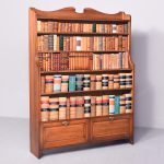 Late Victorian Unusual Style Shaped Birch Open Bookcase