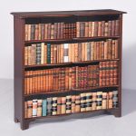 Mahogany Shaped Front Open-Bookcase