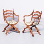 Stylish Pair of X Framed Side Chairs