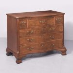 George III Serpentine Fronted Secretaire Chest