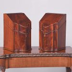 Pair of George III Mahogany Inlaid Cutlery Boxes