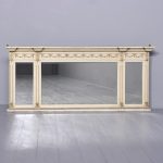 Painted & Gilded Tryptic Overmantel Mirror