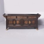 Large Mahogany Parcel Gilt Chinese Ming-Style Cabinet by Whytock & Reid