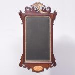 Georgian Style Chippendale Rectangular Fretted Mahogany Wall Mirror