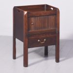 George III Tambour Front Mahogany Tray Top Commode