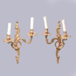 Pair of Gilded Wall Sconces