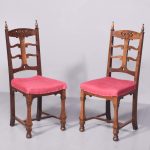 Pair of Scottish Art Nouveau Oak Chairs