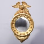 Gilded Regency Style Convex Mirror
