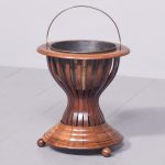 Inlaid Shaped Mahogany Dutch Oyster or Peat Bucket