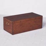 Neat Size Mahogany Victorian Campaign/Traveling Trunk