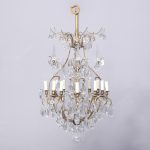 Glass & Brass 12-Light Chandelier