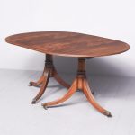 Regency Style Twin Pillar Dining Table