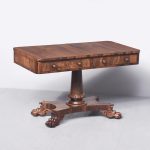George IV Rosewood Pedestal Library Table