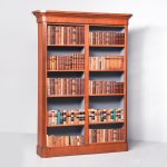 Mid Victorian Mahogany Tall Two-Part Open Bookcase