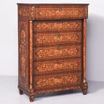 Dutch Marquetry Secretaire Cabinet
