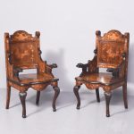 Pair of Dutch Marquetry Armchairs