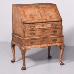 George II Style Walnut Bureau on Stand