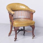 Mahogany Framed Horseshoe Desk Chair