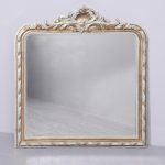 Victorian Style Reproduction Painted and Gilded Overmantel Mirror