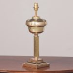 Corinthian Column Brass Victorian Oil Lamp Converted to Electricity