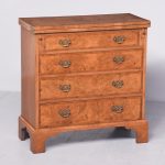 George III Style Burr Walnut Bachelor Chest