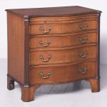Neat-Sized George III Style Mahogany Serpentine Fronted Chest of Drawers