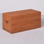 Mid Victorian Teak Travelling or Campaign Trunk